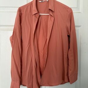 Uniqlo Coral Button-Up Shirt